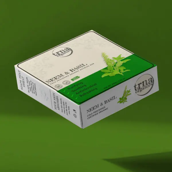 Neem with Basil - Cold Processed Organic Bathing Bar - Image 3